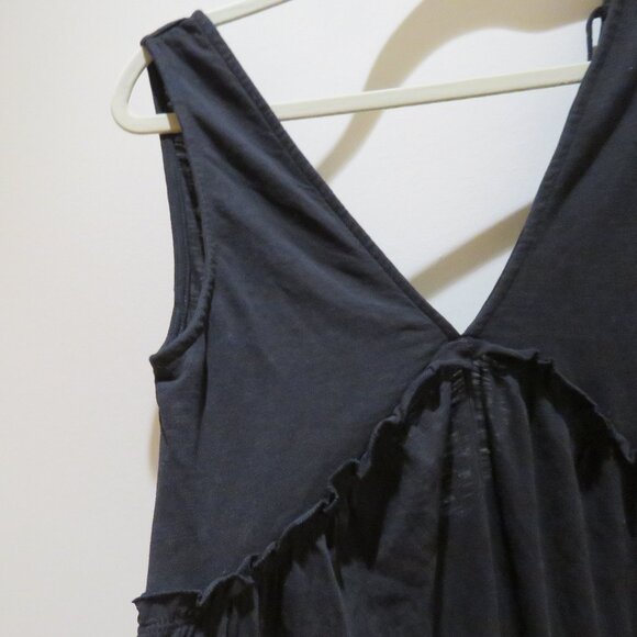 AMERICAN EAGLE Sunchaser Knit V-Neck Jumpsuit Black Wide Leg Lounge XS NWT - Picture 5 of 13